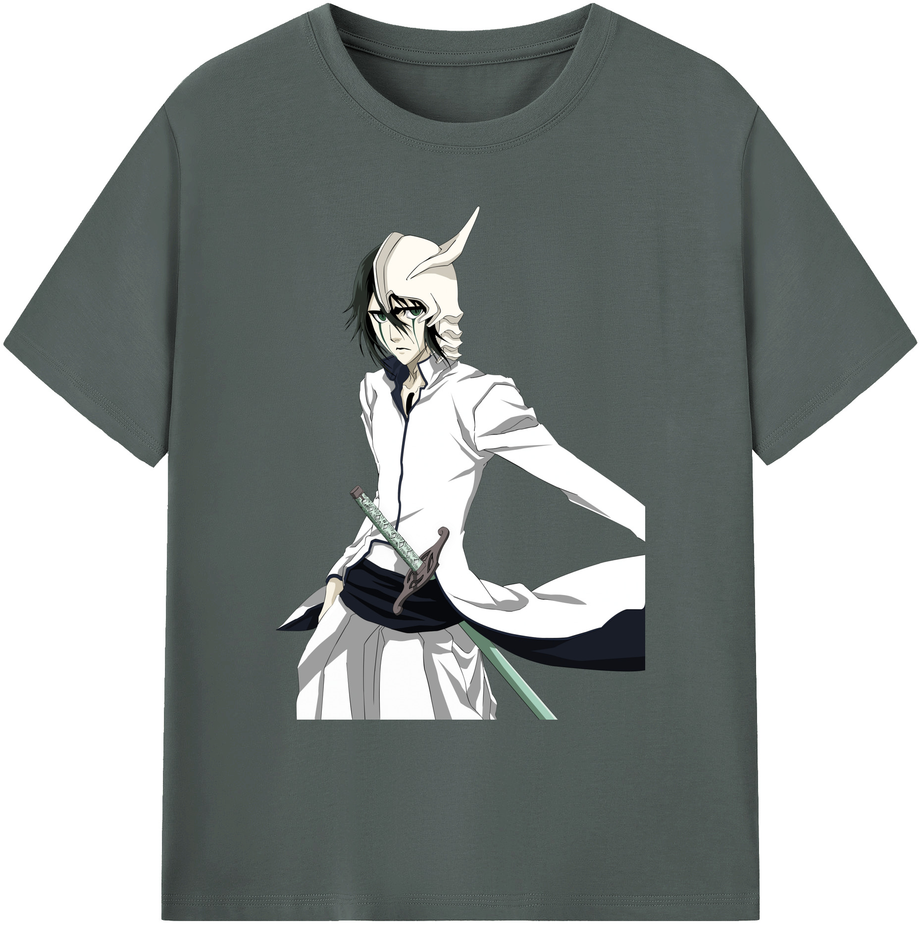 （画像用） ブリーチ ウルキオラ·シファー BLEACH Ulquiorra cifer 綿100％ メンズ半袖Tシャツ｜肌触りやわらか＆通気性